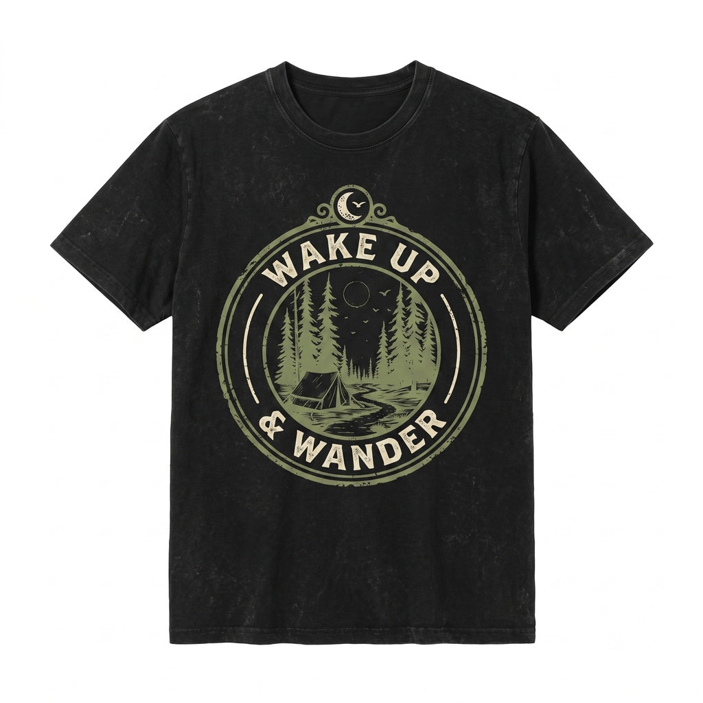 Vintage Nature Forest Outdoor Camping Graphic Unisex TShirt