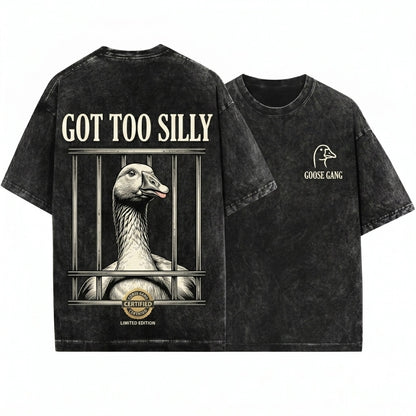 Silly Goose Jailbird Viral Meme Animal Humor Unisex Wash T-Shirt