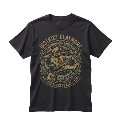 Funny Rock and Roll Dog Playing Guitar Graphic Pet Lover Musician Gift Unisex TShirt