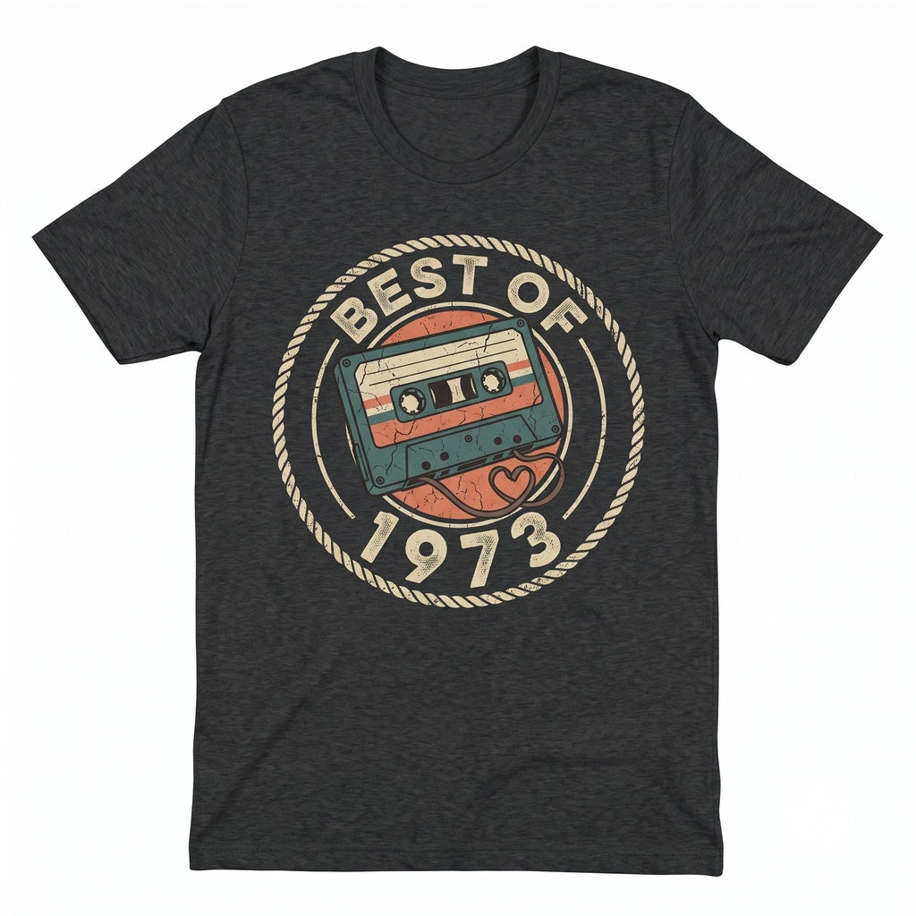 Vintage 1975 Cassette Tape 50th Birthday Graphic Gift Unisex TShirt