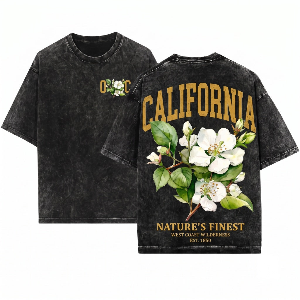 Idaho Syringa Flower Botanical Gardening Travel Gift Girlfriend Unisex Wash T-Shirt