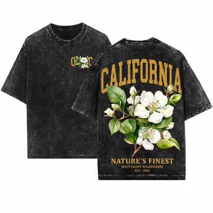 Idaho Syringa Flower Botanical Gardening Travel Gift Girlfriend Unisex Wash T-Shirt