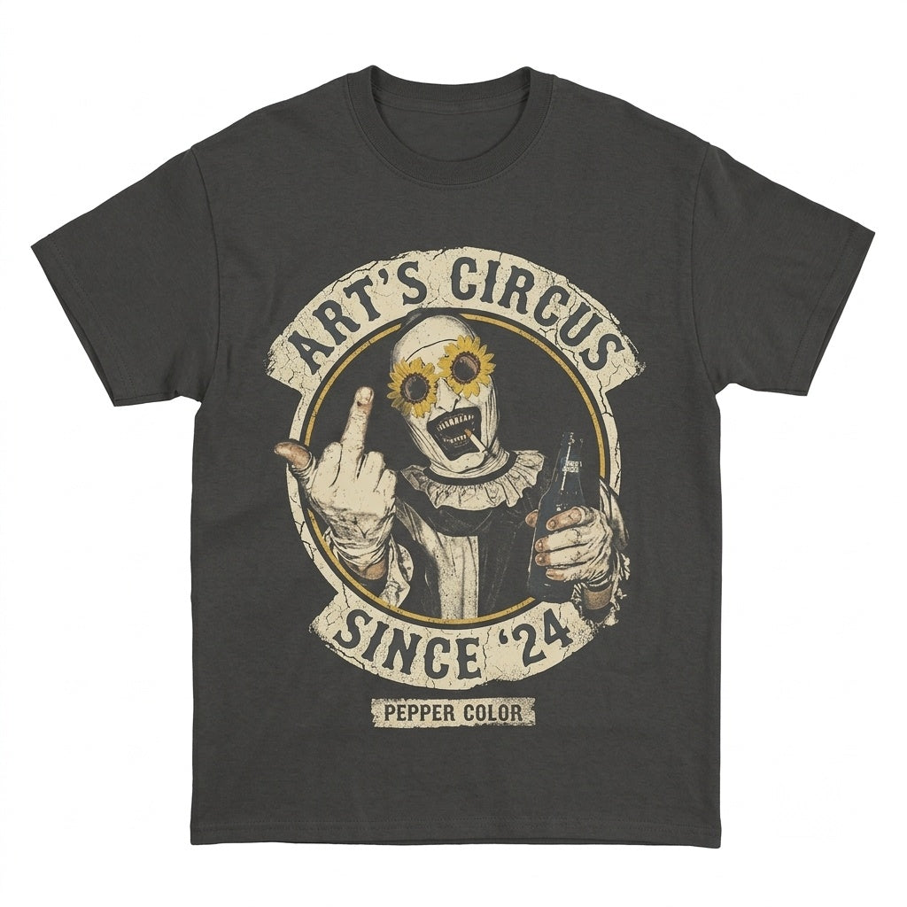 Horror Character Middle Finger Graphic Spooky Slasher Halloween Clothing Unisex TShirt