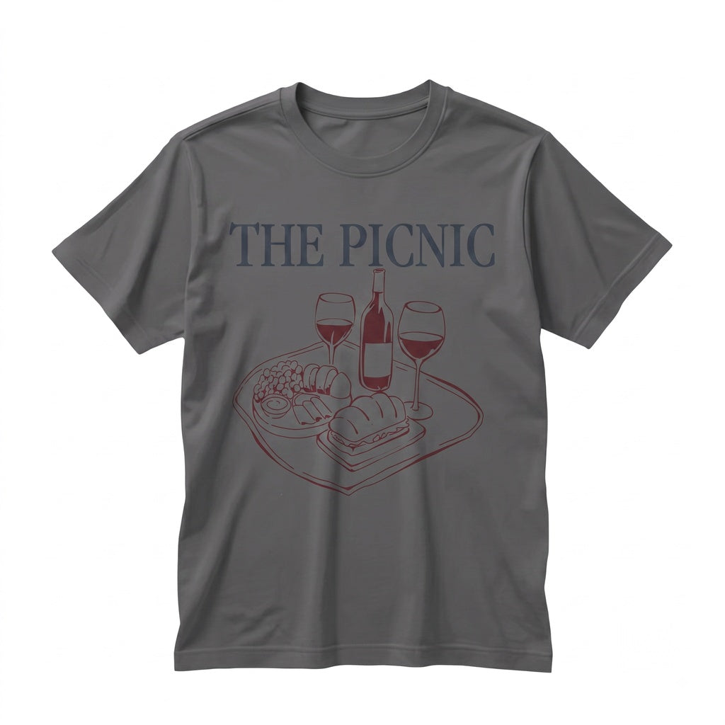 French Picnic Parisian Foodie Graphic Cotton Short Sleeve Unisex TShirt