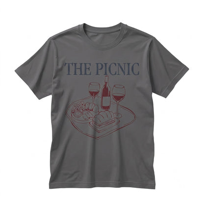 French Picnic Parisian Foodie Graphic Cotton Short Sleeve Unisex TShirt