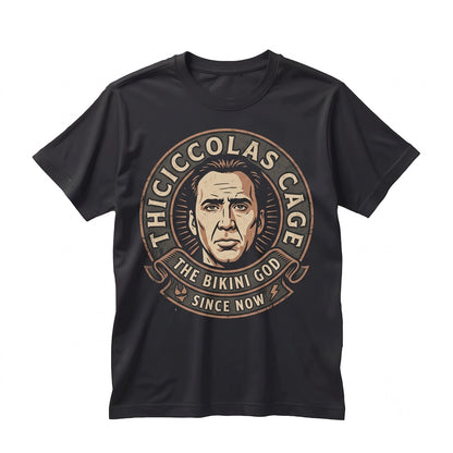 Thiccolas Cage Thicc Meme Pop Culture Comedy Graphic Apparel Unisex TShirt