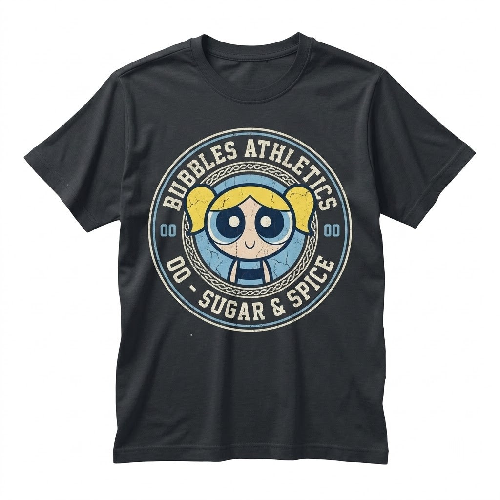 Personalized Bubbles Cute Superhero Blue Cartoon Character Baseball Family Matching Birthday Gift Unisex TShirt