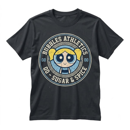 Personalized Bubbles Cute Superhero Blue Cartoon Character Baseball Family Matching Birthday Gift Unisex TShirt