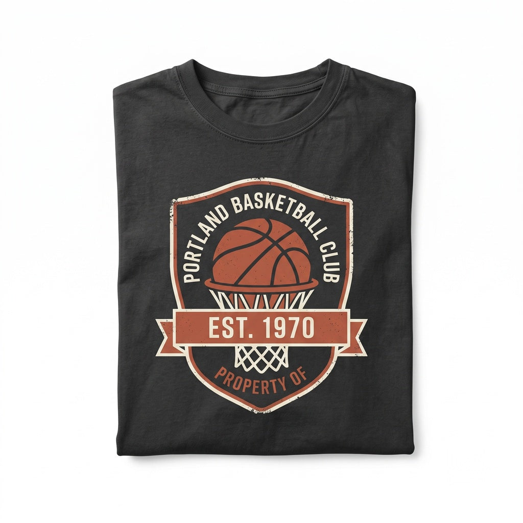 Retro Portland Basketball Streetwear Graphic Game Day Fan Apparel Unisex TShirt