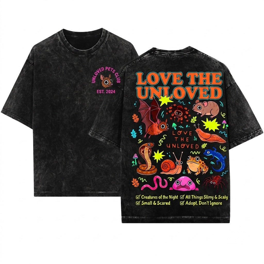 Love The Unloved Cute Weird Retro Entomology Science Bug Teacher Gift Unisex Wash T-Shirt