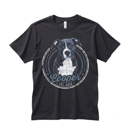 Personalized Pet Portrait Memorial Gift, Custom Dog Cat Photo Lover Apparel Unisex TShirt