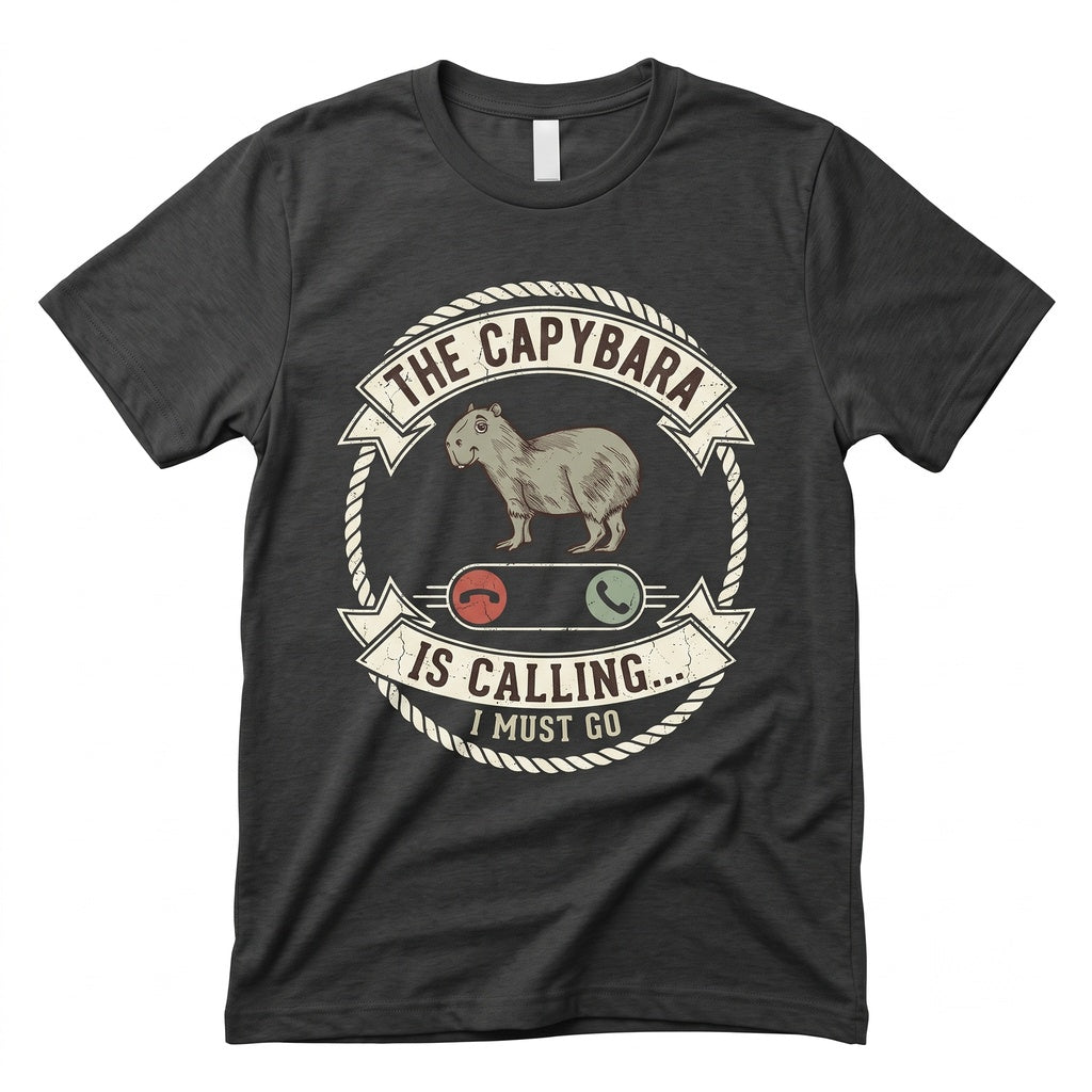 Capybara Calling I Must Go Lovers Gift, Largest Rodent Cavy Boys Girls Costume, Funny Animal Zoo Fans Pet Owner Present Unisex