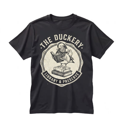 Retro Cute Reading Duck Graphic Vintage Book Lover Funny Farm Animal Aesthetic Gift Apparel Unisex TShirt