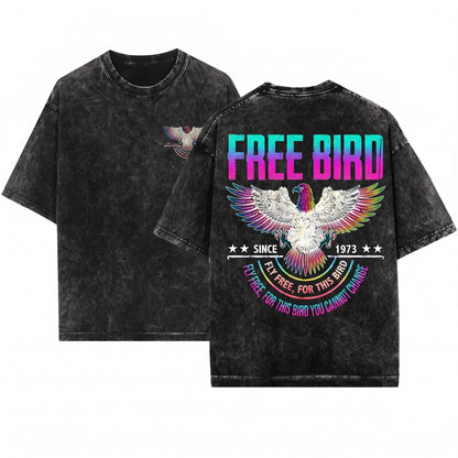 Free Bird Music Festival Original Designer Unisex Wash T-Shirt