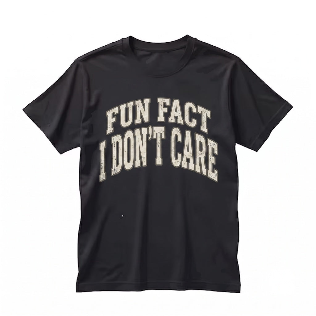 Fun Fact I Dont Care Sassy Sarcastic Minimalist Funny Tank Top Unisex TShirt