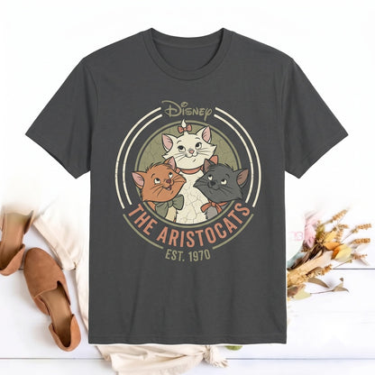 Marie Toulouse Berlioz Aristocats Kittens Theme Park Vacation Family Matching Apparel Unisex TShirt