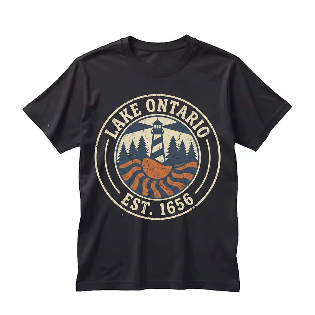 Vintage Lake Ontario Great Nautical Life Vacation Gift V-Neck Unisex TShirt