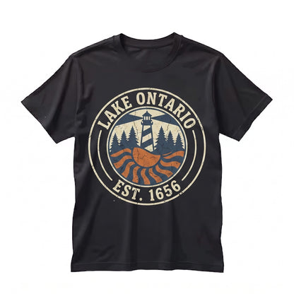 Vintage Lake Ontario Great Nautical Life Vacation Gift V-Neck Unisex TShirt