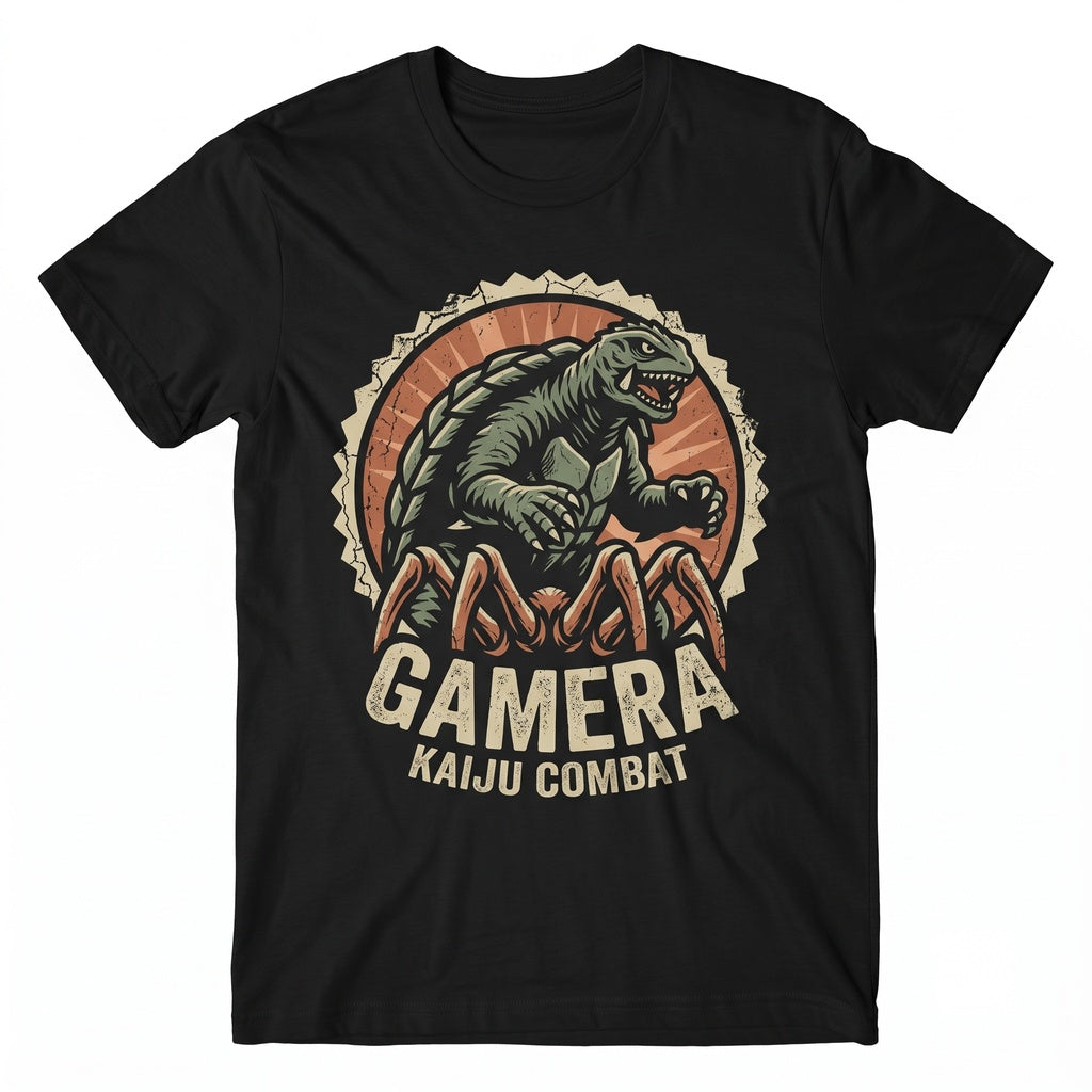 Vintage Giant Flying Turtle Kaiju Monster Japanese Sci-Fi Graphic Cotton Unisex TShirt