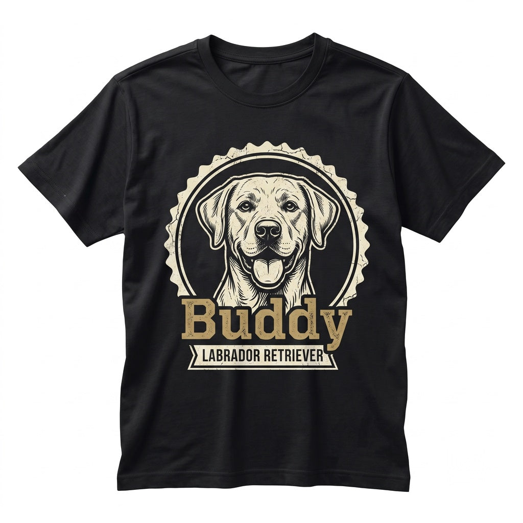 Custom Pet Line Art Personalized Dog Cat Portrait Graphic Unisex TShirt