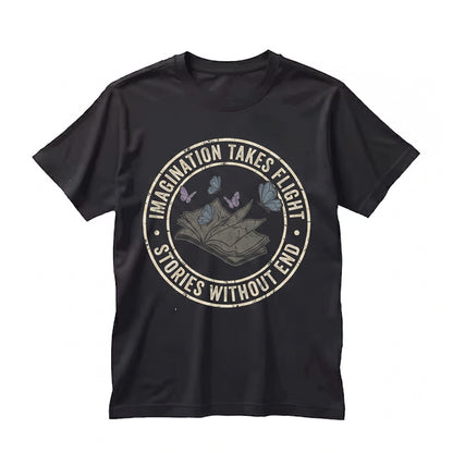 Embroidered Open Book Butterfly Floral Graphic Tee, Dark Romance Romantasy Reader Apparel, Bookish Merch Gift, Unisex TShirt