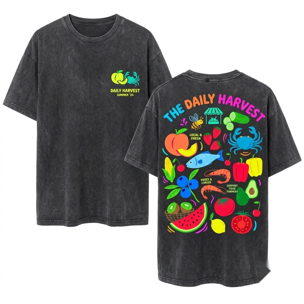 Il Mercato Italian Market Graphic Unisex Wash T-Shirt
