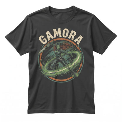 Gamora Graphic Top Retro Comic Book Space Warrior Green Assassin Vintage Apparel Unisex TShirt