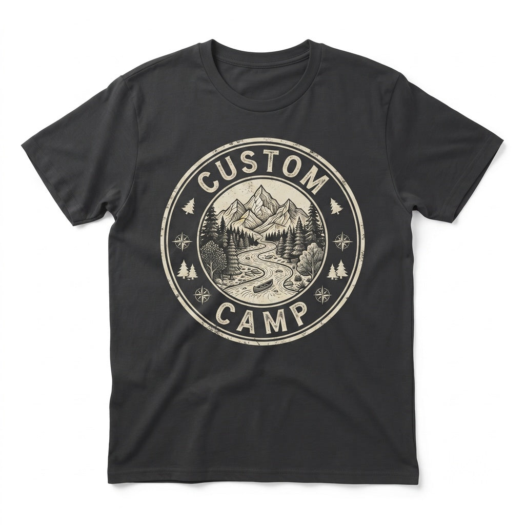 Personalized Camp Family Trip Camper Back Print Custom Apparel Unisex TShirt