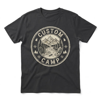 Personalized Camp Family Trip Camper Back Print Custom Apparel Unisex TShirt