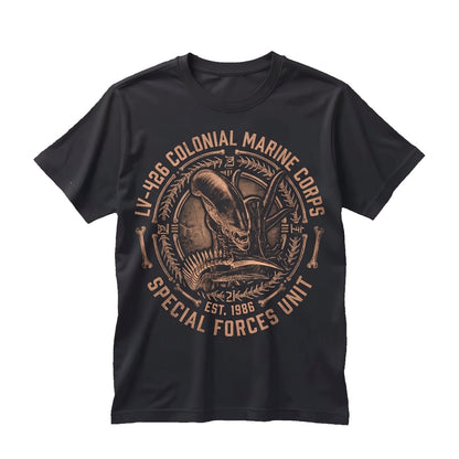 Oversized LV-426 Xenomorph Extraterrestrial Creature Sci-Fi Horror Graphic Unisex TShirt