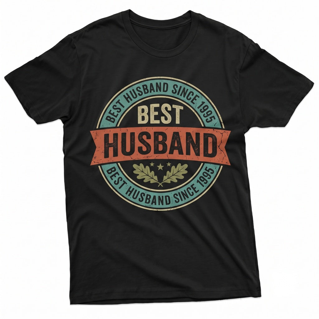 Personalized Best Husband Since 1995 Wedding Anniversary Gift Unisex TShirt
