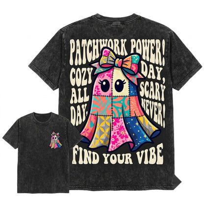 Pink Coquette Bow Cute Spooky Season Halloween Ghost Sweatshirt Unisex Wash T-Shirt