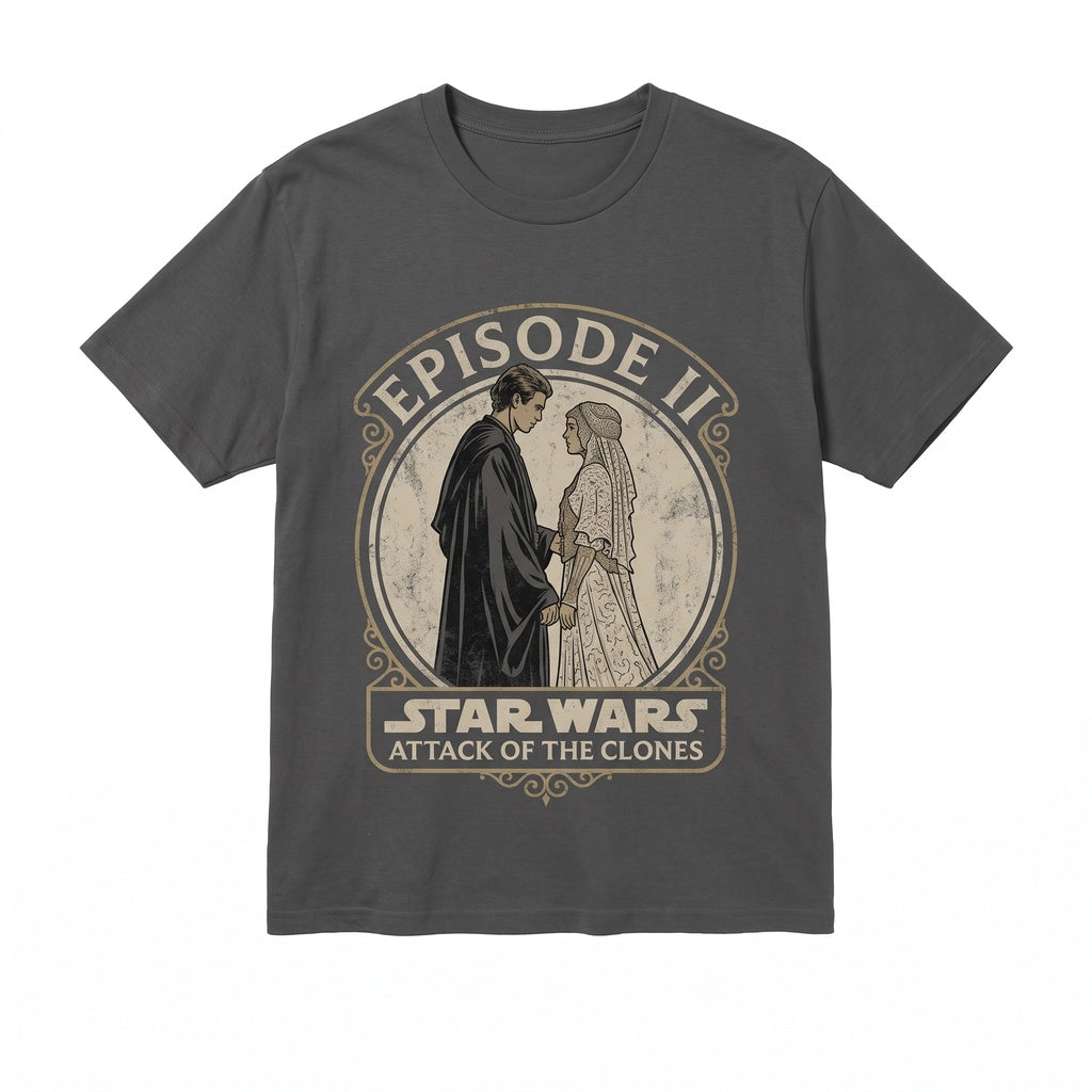 Oversized Anakin Skywalker Padme Amidala Vintage Galactic Wedding Graphic Unisex TShirt