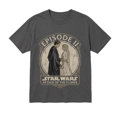 Oversized Anakin Skywalker Padme Amidala Vintage Galactic Wedding Graphic Unisex TShirt