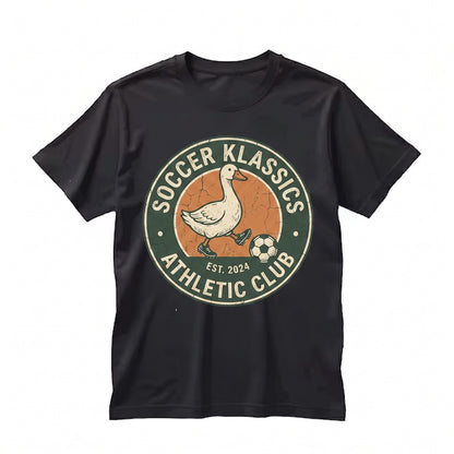 Off To Play Soccer Funny Goose Graphic Sports Mom Dad Fathers Day Gift Unisex TShirt