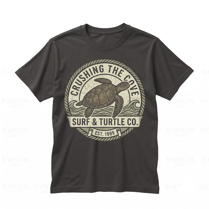 Vintage Crush Sea Turtle Retro Ocean Reef Family Vacation Park Trip Unisex TShirt