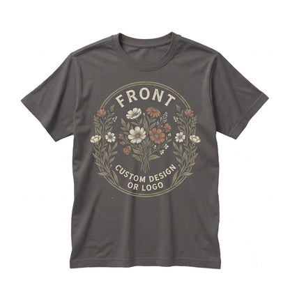 Custom Company Front And Back Print Pocket Design Personalized Cotton Unisex TShirt
