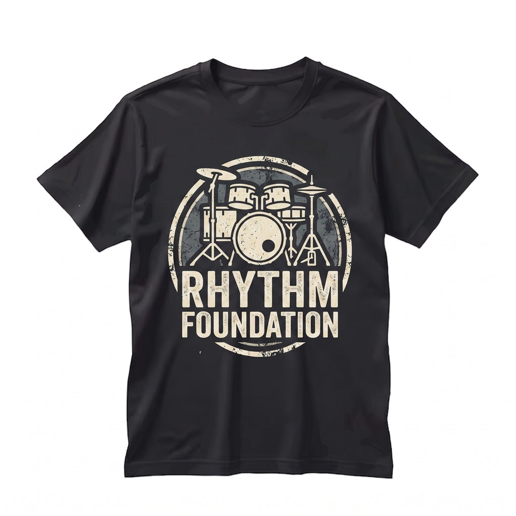 Vintage Faux Gold Drum Set Rock And Roll Concert Apparel Unisex TShirt