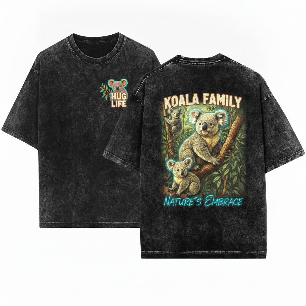 Vintage Australian Nature Retro Forest Animal Graphic Top Unisex Wash T-Shirt