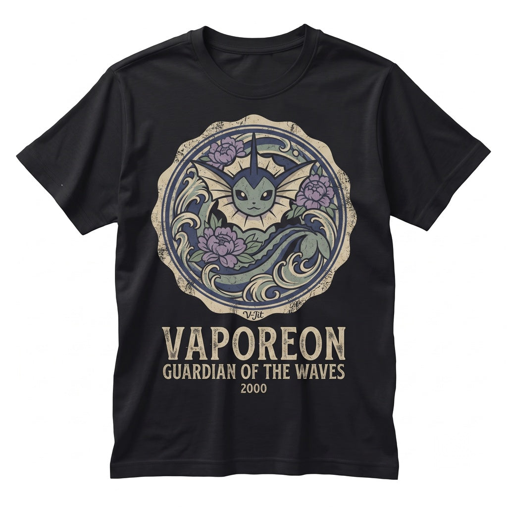 Floral Dragonair Anime Sleeveless Graphic Retro Gamer Vintage Wash Streetwear Unisex TShirt