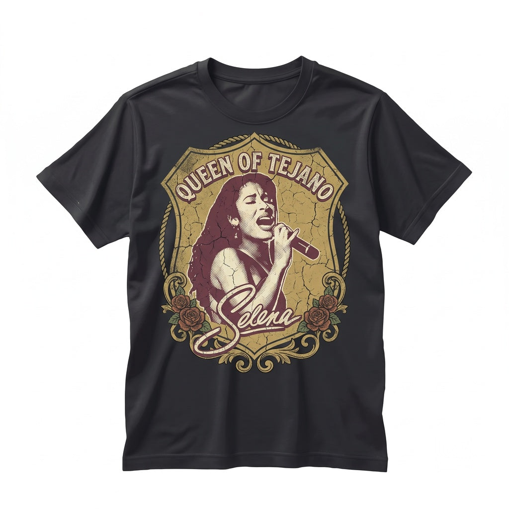 Selena The Queen of Tejano Retro Graphic Music Fan Apparel Unisex TShirt