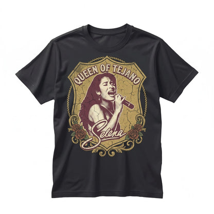 Selena The Queen of Tejano Retro Graphic Music Fan Apparel Unisex TShirt