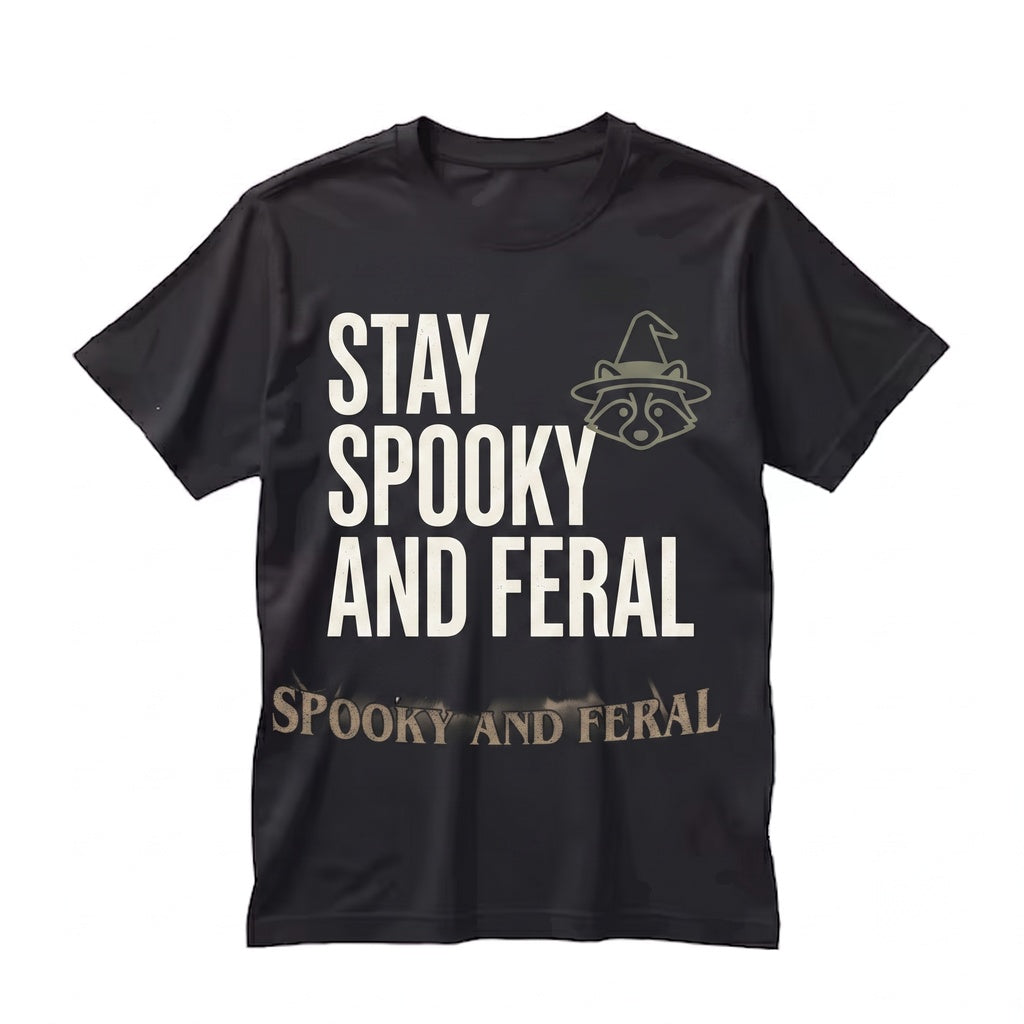 Spooky Raccoon Witch Gothic Forest Animal Halloween Apparel Unisex TShirt