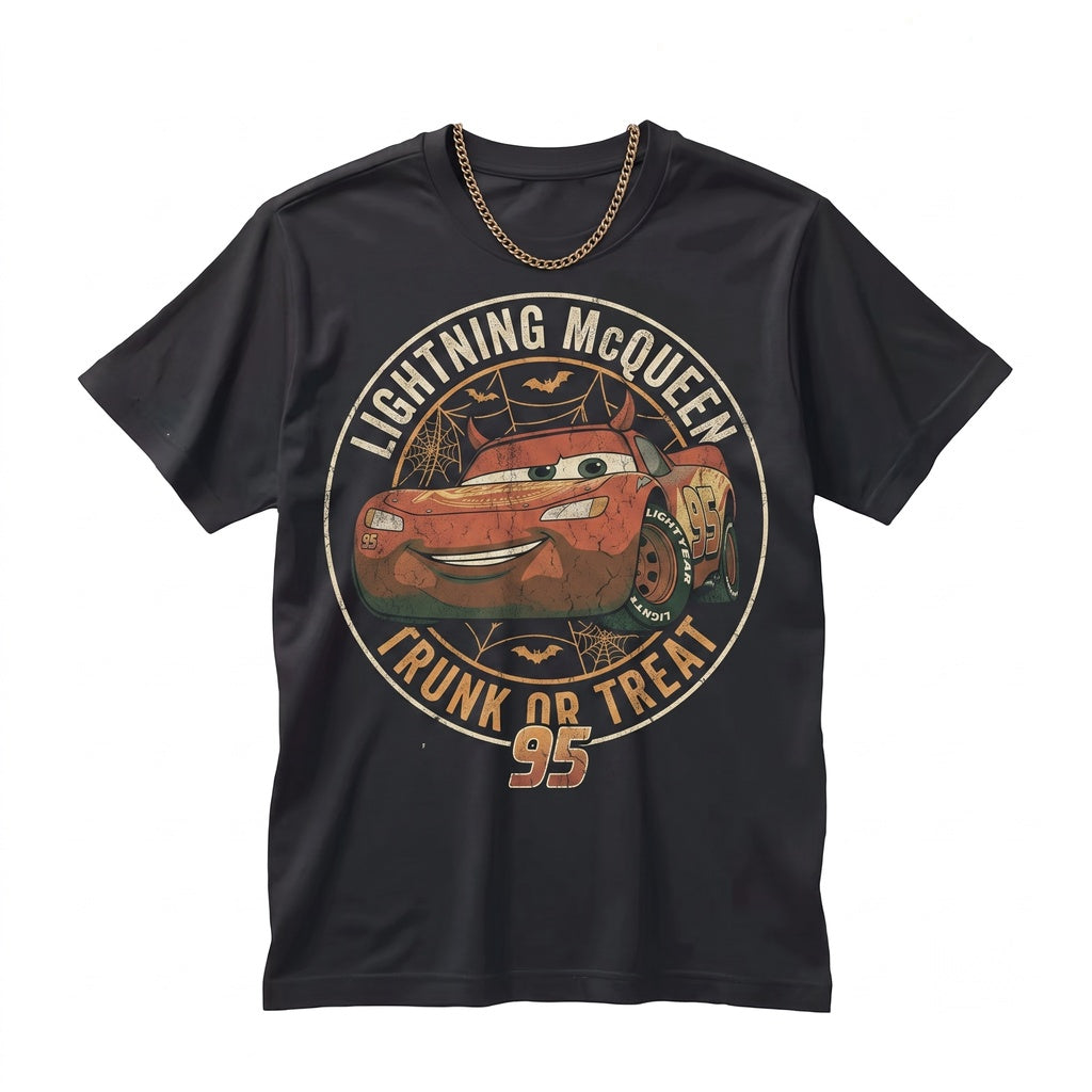 Retro Animated Race Automobiles Halloween Party Trip Vintage Graphic Apparel Unisex TShirt