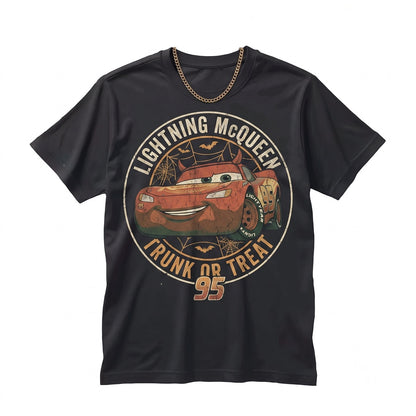 Retro Animated Race Automobiles Halloween Party Trip Vintage Graphic Apparel Unisex TShirt