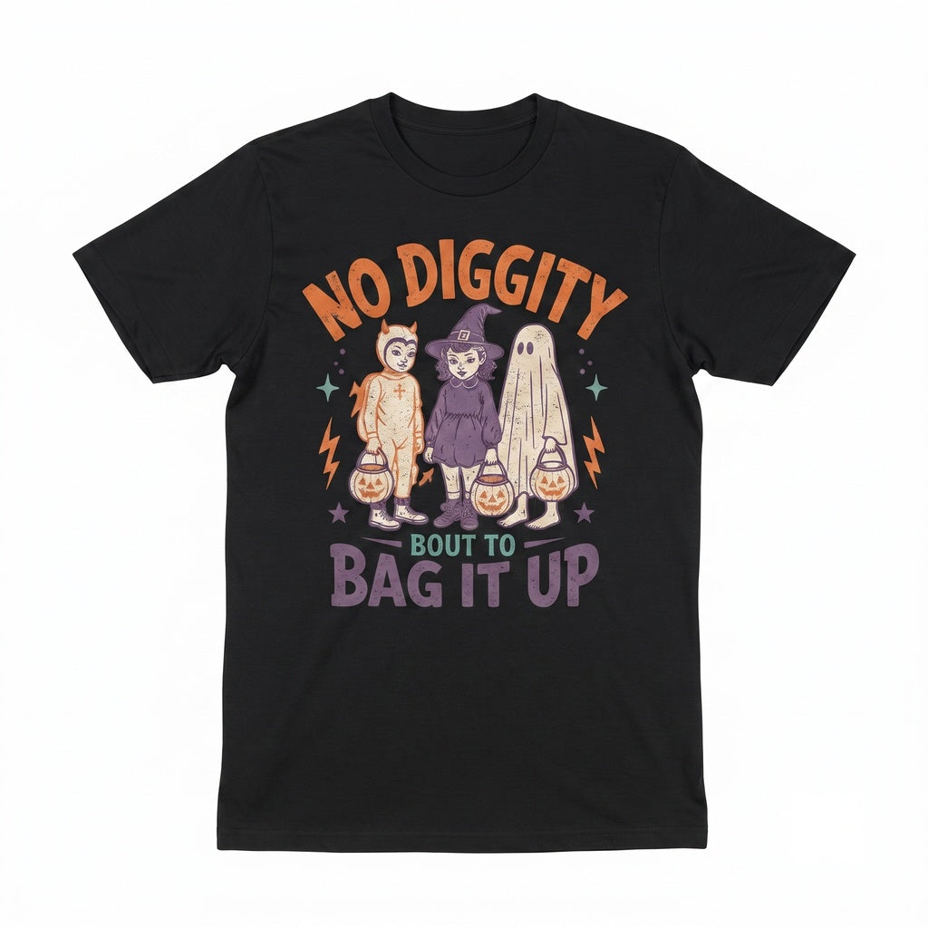 No Diggity Funny Halloween Spooky Season Trick or Treating Gift Graphic Apparel Unisex TShirt