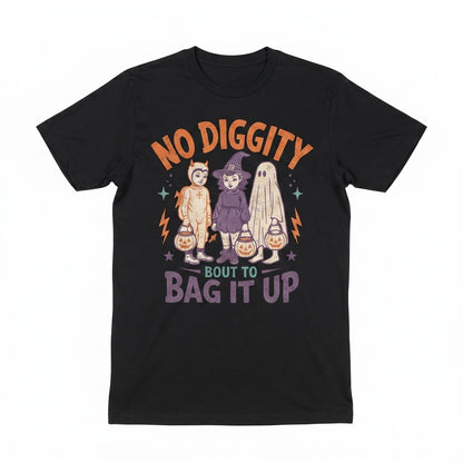 No Diggity Funny Halloween Spooky Season Trick or Treating Gift Graphic Apparel Unisex TShirt
