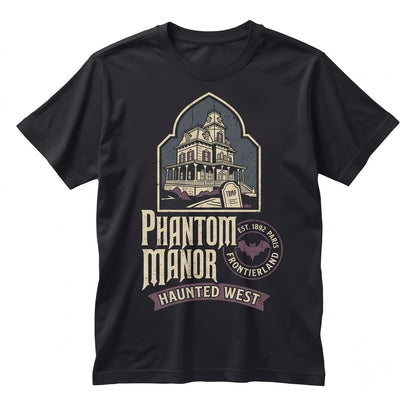 Vintage Spooky Phantom Manor Paris Hitchhiking Ghosts Graphic Apparel, Unisex TShirt
