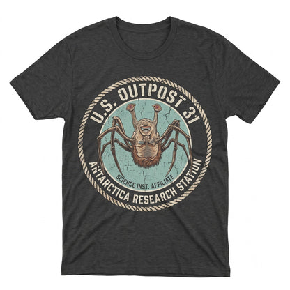 Retro 80s Sci-Fi Horror Movie Outpost 31 Spider Head Creature Graphic Unisex TShirt