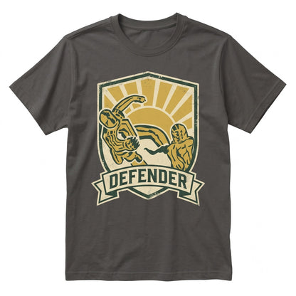 Defender Graphic Casual Apparel Top Unisex TShirt